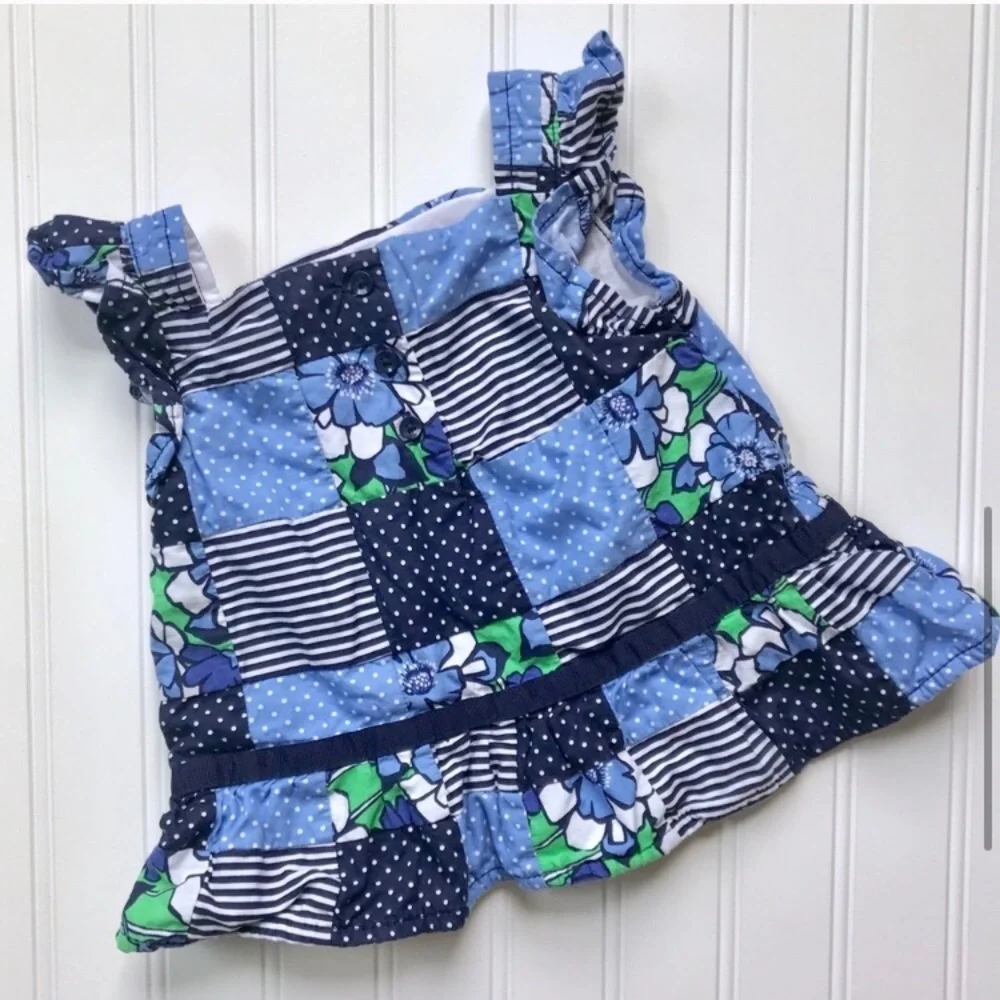 •Gymboree• patchwork peplum tank